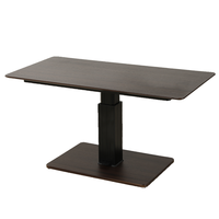 Table basse carrée moderne extensible avec plateau en métal pour salon