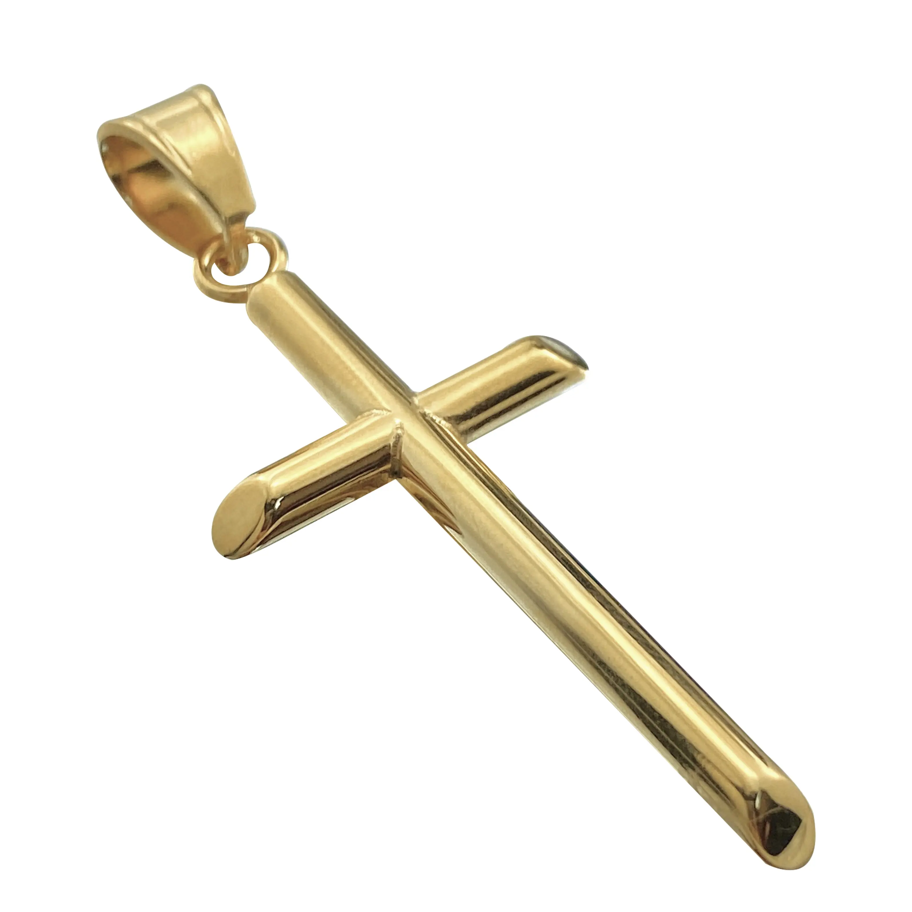 Lejier2023 Wholesale Customization Hip Hop Copper Fashion 18k Gold Cross Pendants Charms For Women Jewelry Men