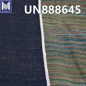 Beautiful Rainbow Colored Weft Dark Blue Indigo Candy Japanese Selvage100% Cotton Selvedge Denim Fabric For Men's Jeans Jackets