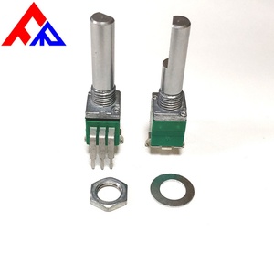 New 5-pin Vertical Mounting D-axis Knurled Shaft Diameter 6mm with Instantaneous <b>Push</b>-<b>button</b> <b>Switch</b> Potentiometer - Product Image 6