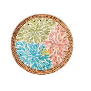 Prix d'usine Vietnam Tapis de table rond en nacre écologique fait à la main 10 mm d'épaisseur Vente directe - Product Image 2