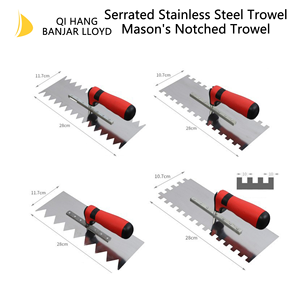 Truelle carrée en acier inoxydable antirouille avec poignée en caoutchouc confortable pour l'application de mortier DIY sur diverses surfaces - Product Image 6