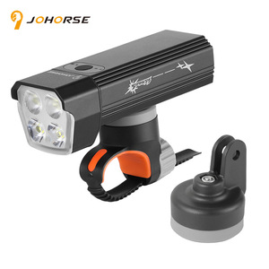 Lampe de vélo Johorse rechargeable à LED, 4 modes, en alliage d'aluminium, étanche IPX4, pour le cyclisme nocturne - Product Image 5