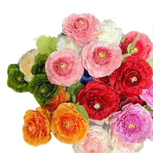 Flores de Peonía Artificiales de Seda, 3 Cabezas, Estilo Pastoral, Decoración para Bodas y Hogar - Product Image 5