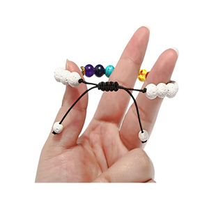 Braccialetti in agata occhio di tigre e pietra vulcanica di <span class=keywords><strong>Daisy</strong></span> Fang, i più venduti, intrecciati, set per coppia, cristallo e agata - Product Image 2