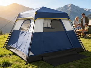 Tente de <span class=keywords><strong>camping</strong></span> OEM à montage rapide pour 3-4 personnes - Tente imperméable avec 4 fenêtres en maille et flux d'air amélioré pour la randonnée et le <span class=keywords><strong>camping</strong></span> - Product Image 5