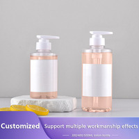 Bouteille Cylindrique Transparente en PET à Pompe 300/500ml pour Gel Douche, Shampoing, Lotion – Fourniture Directe Usine – Gamme Hôtelière Haut de Gamme pour Soins Lavants