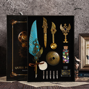 Set <span class=keywords><strong>de</strong></span> Pluma <span class=keywords><strong>de</strong></span> Inmersión Steampunk con Diseño <span class=keywords><strong>de</strong></span> Engranajes Mecánicos y Pluma <span class=keywords><strong>de</strong></span> Pluma <span class=keywords><strong>de</strong></span> Ángel, Kit <span class=keywords><strong>de</strong></span> Caligrafía Retro <span class=keywords><strong>de</strong></span> Lujo, Caja <span class=keywords><strong>de</strong></span> Regalo para Diario Personal y Regalos Empresariales - Product Image 6