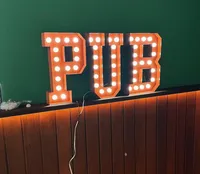 Lampes à LED de style tungstène haute luminosité GFace pour enseignes lumineuses, lettres en métal 3D pour la décoration de magasins et cafés à thème vintage