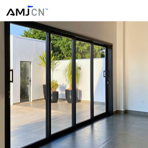 أبواب زجاجية منزلقة بتصميم بسيط من AMJ NFRC، أبواب ألمنيوم خارجية للمنازل والشرفات، أبواب منزلقة جميلة للشرفات - Product Image 5