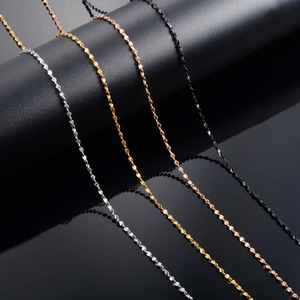 Collier délicat pour femme, chaîne en acier inoxydable scintillante, accessoires de bijoux pour le cou, ras-de-cou pour dames, cadeau DIY - Product Image 1