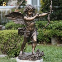 Décoration de Jardin Personnalisée Bronze Chérubin Ange Cupidon Statue à Vendre
