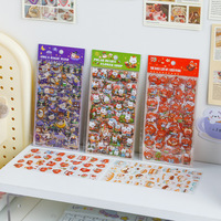 6pcs Per Pack Stiker Moyou Shop Diary Bertema Kartun Transparan Tahan Air Bahan PET untuk DIY Bullet Journal
