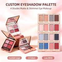 Palette de fards à paupières personnalisée avec logo, vente en gros, pigment lisse, poudre compacte, fini mat, satiné, scintillant, résistant à la transpiration