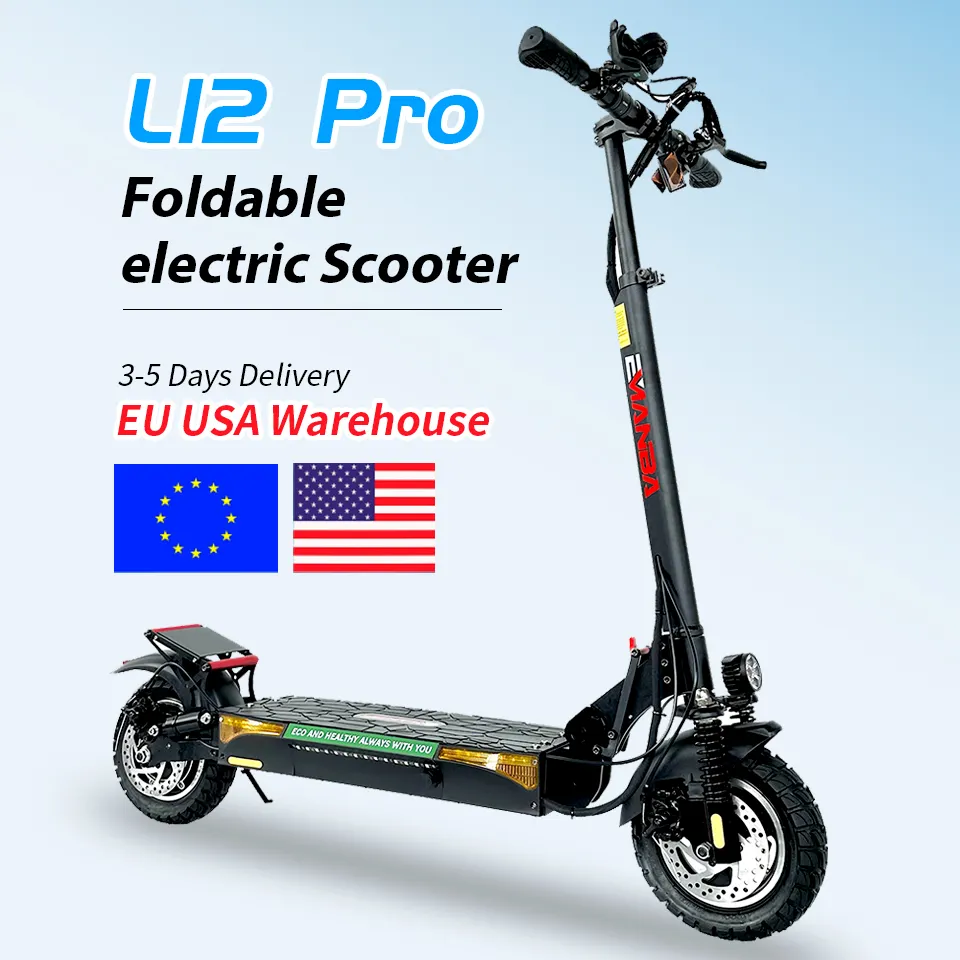 Dualbots US USA America Warehouse En stock 10 pouces 800W Moteur puissant EMANBA Moto à 2 roues E Scooter Scoote électrique pour adultes