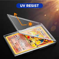 Lot de 10 protège-cartes en acrylique transparent de 4 pouces, épaisseur 5 mm, pour cartes mini Snap, présentoirs de cartes à chargement par le haut