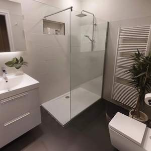 <span class=keywords><strong>Mampara</strong></span> de <span class=keywords><strong>Ducha</strong></span> de Vidrio Templado Impermeable para Baño, Panel de Puerta de <span class=keywords><strong>Ducha</strong></span> Fija sin Marco, Pantalla de <span class=keywords><strong>Ducha</strong></span> Gruesa Transparente de Acero Inoxidable - Product Image 6