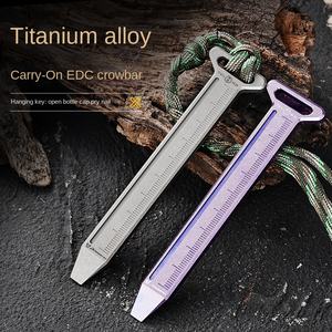 Nouveau Pionnier EDC en alliage de titane, pied-de-biche portable multifonctionnel avec échelle, vente chaude transfrontalière, toutes saisons, léger 40g - Product Image 1