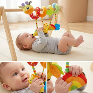 Jouet suspendu personnalisé pour bébé, animal en peluche, hochet, spirale, jouet de confort doux pour bébé, jouet à suspendre à la poussette - Product Image 3