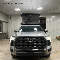 Tente de toit ultralégère en aluminium et ABS à bas prix, imperméable, pop-up, pour 2 à 3 personnes, gris, compatible avec les camions Tundra