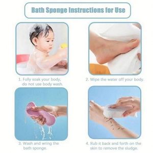 3D Melamine Resin Sponge Exfoliating Bath <b>Scrubbing</b> Sponge Soft Body Scrubber Shower <b>Brush</b> Dead Skin Remover High Water - Product Image 3