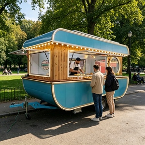 Nuevo Remolque Food Truck de Fácil Operación, Conducible para Plazas Públicas y Tiendas Móviles - Product Image 2