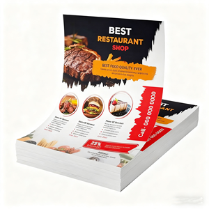 OEMプロモーションチラシ印刷カタログ印刷サービス三つ折りチラシ印刷折りたたみリーフレットパンフレットとポストカードカスタム - Product Image 6