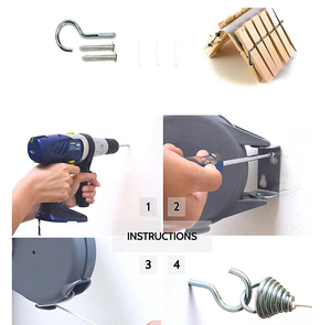 Offre spéciale avec boîte en ABS, ligne de PVC murale, ligne de vêtements rétractable de 15M pour l'extérieur - Product Image 3