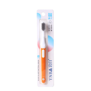 Brosse à dents pour adultes à poils doux de qualité supérieure, conception à poils croisés avec ions argent, emballée individuellement, vente en gros pour usage domestique, Yangzhou - Product Image 1