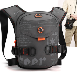 Multifunctional Nylon Crossbody Bag Gray Breathable Outdoor Sports Men Women Casual Shoulder Bag - Product Image 1