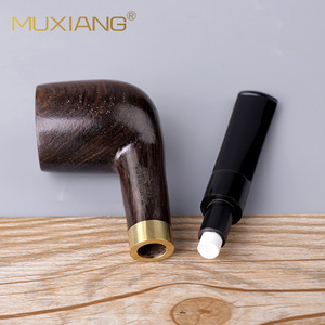 Muxiang Wooden Tobacco Pipe 9mm Filter Straight Handmade Solid Wood Pipe For Smoking - Product Image 4