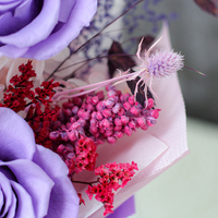 Lovebay Bestseller Konservierte Echte Blume Lila Rosen Für Frauen Geschenk Ewiger Blumenstrauß Für immer Konservierter Blumenstrauß