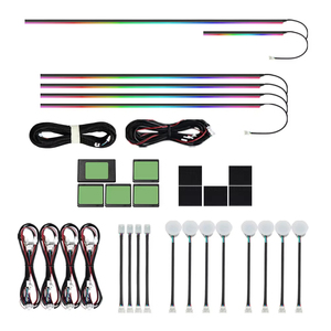 Lumière ambiante LED universelle à 64 couleurs, lampe LED à changement de couleur pour véhicules, éclairage intérieur de voiture avec changements de couleur dynamiques - Product Image 3