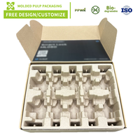 Inserts en pulpe moulée sur mesure pour emballages cosmétiques, boîtes en pulpe moulée pour produits électroniques, fabricant de pulpe de papier recyclable