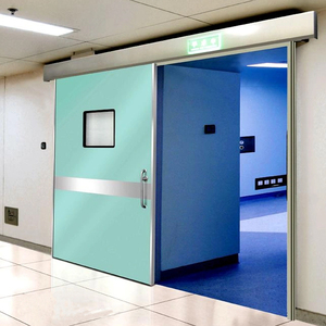 Tự động hai mặt thép không gỉ nội thất cửa trượt cho các bệnh viện Trung Quốc phong cách thiết kế hàng đầu con lăn bàn chải con dấu Slim khung - Product Image 4