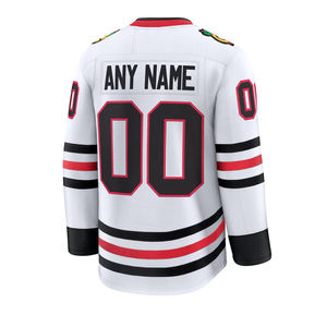 Jersey Deportivo Personalizado de Hockey sobre Hielo de los Chicago Blackhawks, Bordado, 100% Poliéster, para Hombre # 98 Bedard # 19 Toews # 4 Jones - Product Image 3