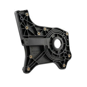 Black <b>Plastic</b> Automotive <b>Bracket</b> With Brass Inserts <b>Plastic</b> Injection Molding Automotive Mechanical Component Housing - Product Image 1