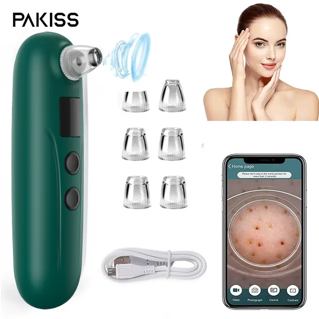 PAKISS Skin Cleanser Device Pore Remover Visible Vacuum Blackhead Suction Face Cleaner Blackhead