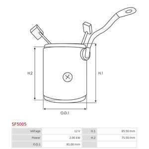 Marka yeni toptan fiyat marş motoru tarla bobinleri ile stator UD43444SF 135784 M800T35171 marş parçaları 4D30 12V/2.2kW - Product Image 3