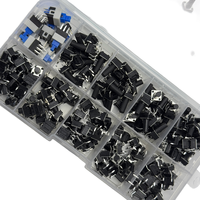 Kit de 180 interrupteurs à bouton-poussoir tactiles, 10 types, 6*6*4.3mm-7*7*14mm, micro-interrupteurs momentanés DIP 4 broches pour projets électroniques DIY
