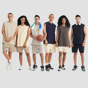 Logo personnalisé OEM haut de gamme 220GSM 100% coton surdimensionné été hommes Gym sans manches Stringer débardeurs pour le fitness - Product Image 5