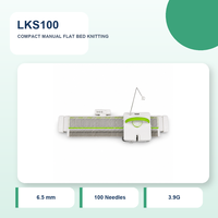 Machine à tricoter manuelle compacte LKS100 pour lit simple, 100 aiguilles, pas de 6,5 mm, idéale pour les cours de tricot, les salles d'échantillonnage et les projets d'artisanat
