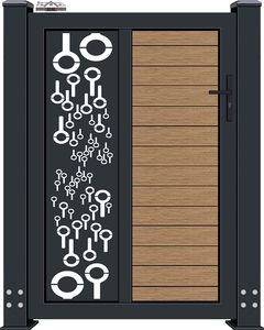 Suministros de jardín Puerta de entrada de aluminio y puerta lateral de jardín Puerta peatonal de diseño WPC - Product Image 3