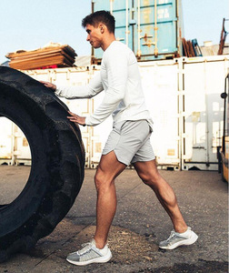 Long Sleeve Curved Hem Longline Plain <strong>White</strong> Stretchy T <strong>Shirts</strong> Customisable Men's <strong>Compression</strong> Gym Muscle Fit Tee <strong>Shirts</strong> - Product Image 3