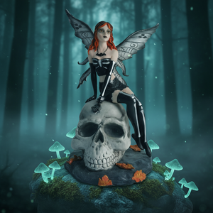 Statuetta di Fata in Resina di Alta Qualità per Natale; Fata delle Fiori Seduta Dipinta Ecologica per Decorazione Casa - Product Image 6