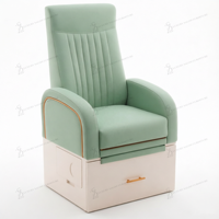 Sillón de Masaje de Pies Profesional con Bañera Extraíble para Pedicura, Sillas de Pedicura sin Plomería, Silla de Spa para Salón de Uñas