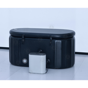 Nouveau personnalisé ovale Dropstitch bain à remous <span class=keywords><strong>gonflable</strong></span> Grain de bois bain de glace <span class=keywords><strong>Spa</strong></span> piscine pour 6 8 personnes - Product Image 3