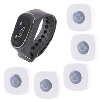 Système de téléavertissement sans fil étanche avec montre-bracelet, récepteur 315/433 MHz, portée 150 pieds, pour serveurs de restaurant, infirmières et maisons de retraite
