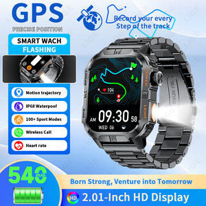 Montre connectée LIGE BWGTH3 (7 jours) avec GPS, suivi d'activité, boussole, fonction d'appel, lampe de poche, commande vocale IA, compatible Android et iOS - Product Image 1