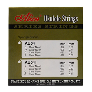 ALICE Rõ Ràng Nylon Chuỗi AU04 Chuyên Nghiệp <span class=keywords><strong>Ukulele</strong></span> Uku 4 Chuỗi Encordoamento Trong Suốt - Product Image 2